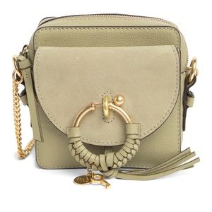 See by Chloe Small Joan Suede & Leather Crossbody Bag NWOT. Taupe